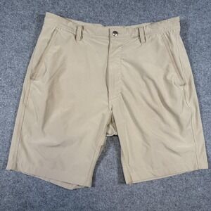 FootJoy Golf Shorts Mens 34 Beige Stretch Performance Flat Front Casual Chino